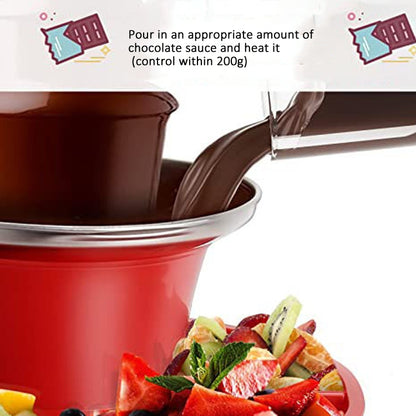 35W 3 Tier Chocolate Fountain Mini Fondue Set with Hot Melting Pot Base 110V US Plug by bashfashion