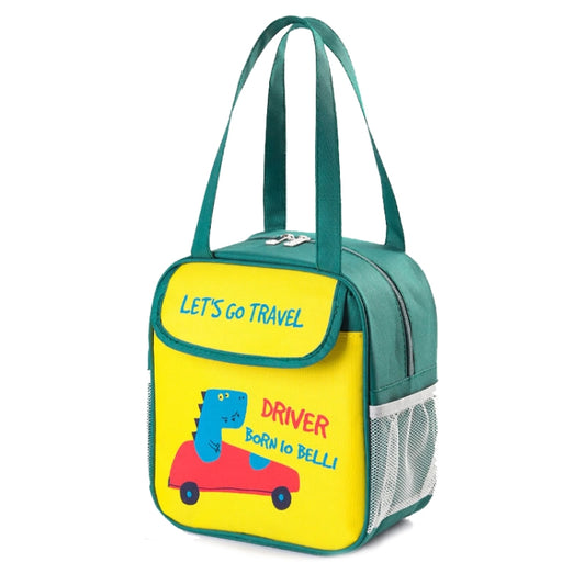 Portable Lunch Bag Bento Box Carrying Case Cute Cartoon Insulated Picnic Bag, Color: Green by bashfashion