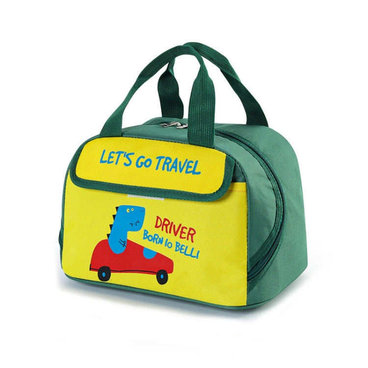 Portable Lunch Bag Bento Box Carrying Case Cute Cartoon Insulated Picnic Bag, Color: X-green by bashfashion