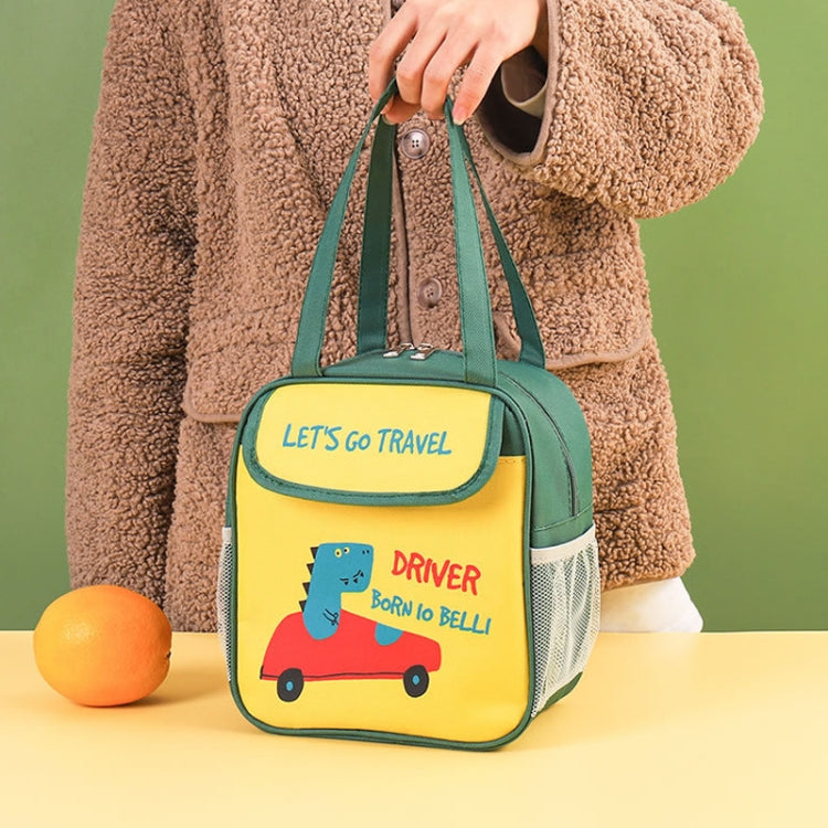 Portable Lunch Bag Bento Box Carrying Case Cute Cartoon Insulated Picnic Bag, Color: Green by bashfashion