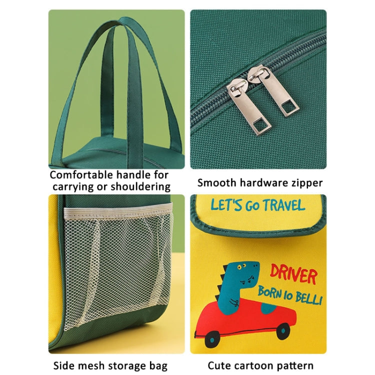 Portable Lunch Bag Bento Box Carrying Case Cute Cartoon Insulated Picnic Bag, Color: X-green by bashfashion