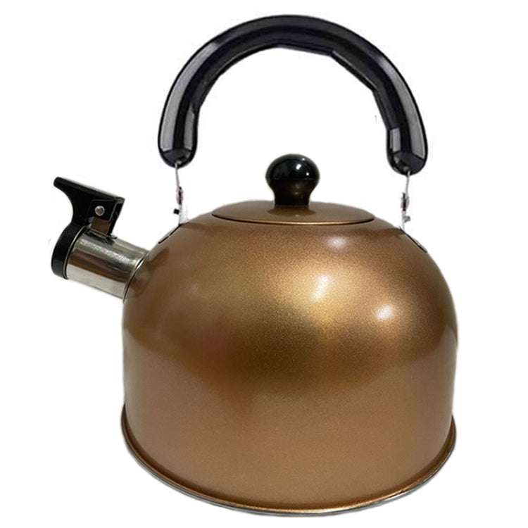 Thickened Stainless Steel Hemispherical Whistle Induction Cooker Gas Stove Kettle, Capacity: 2L Gold by bashfashion