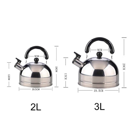 Thickened Stainless Steel Hemispherical Whistle Induction Cooker Gas Stove Kettle, Capacity: 2L Gold by bashfashion