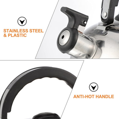 Thickened Stainless Steel Hemispherical Whistle Induction Cooker Gas Stove Kettle, Capacity: 3L Red by bashfashion