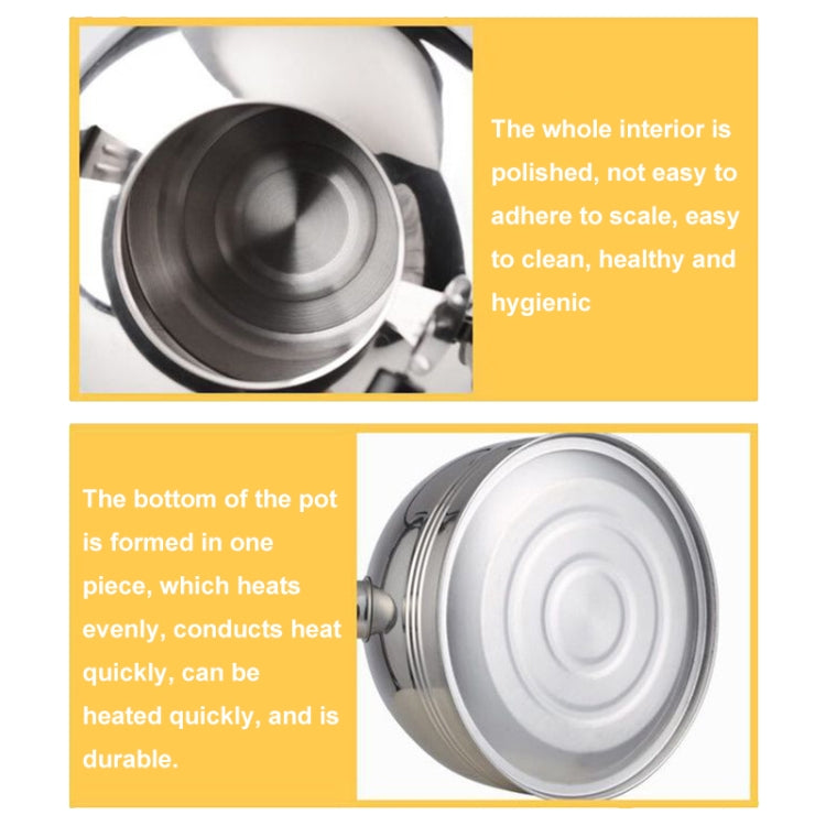 Thickened Stainless Steel Hemispherical Whistle Induction Cooker Gas Stove Kettle, Capacity: 2L Gold by bashfashion