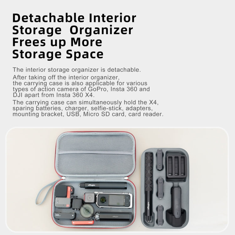 For Insta360 X5 / X4 aMagisn Medium Storage Bag Clutch Bag Protective Case by aMagisn