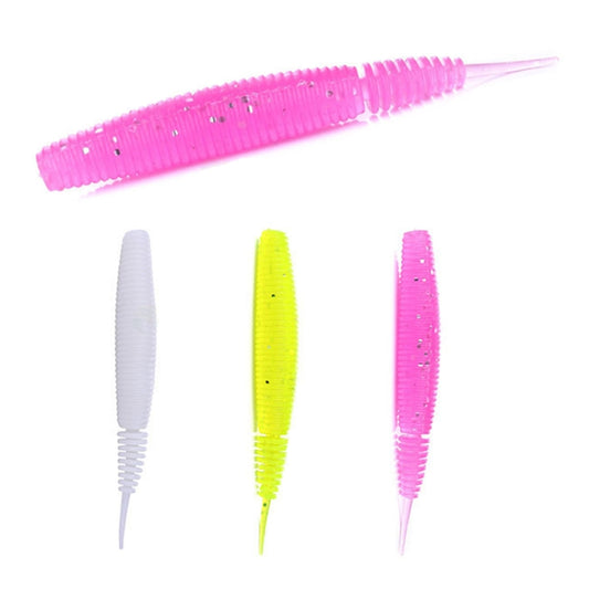 5pcs /Pack HENGJIA SO109 Spaghetti Worm Soft Bait Spiral Fishing Dummy Lures, Size: 10cm 7g(Color 3) by HENGJIA