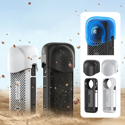 For Insta360 X4 AMagisn Silicone Protective Cover Lens Cover Gray by aMagisn