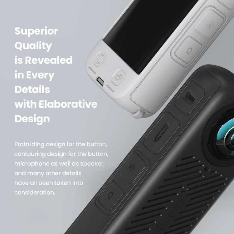 For Insta360 X4 AMagisn Silicone Protective Cover Lens Cover Gray by aMagisn