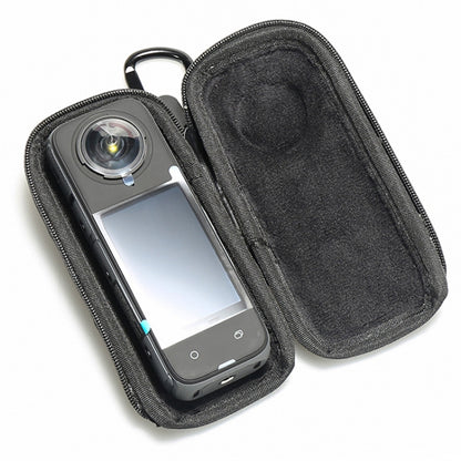 For Insta360 X4 Mini Storage Case PU Bag Sport Camera Protector With Hook(Black) by bashfashion