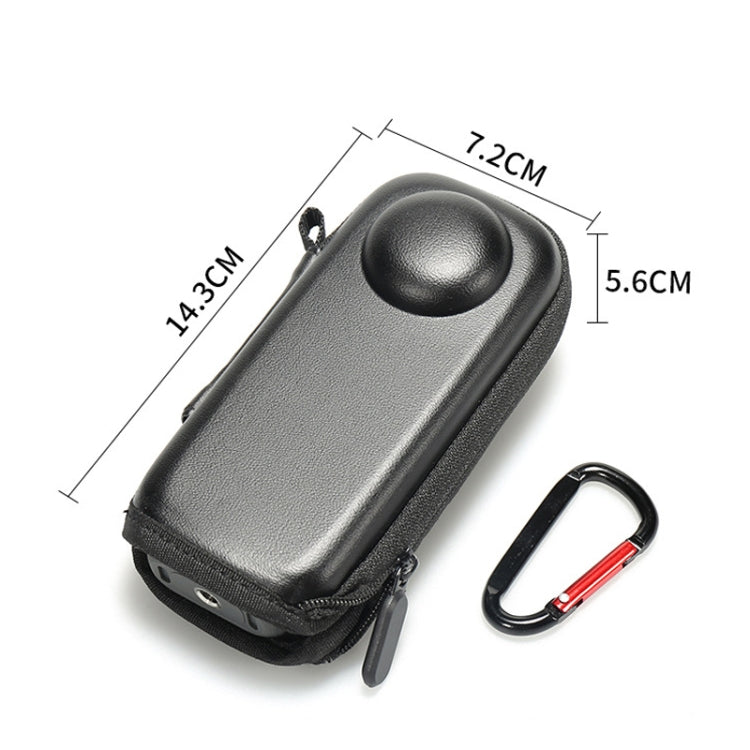 For Insta360 X4 Mini Storage Case PU Bag Sport Camera Protector With Hook(Black) by bashfashion