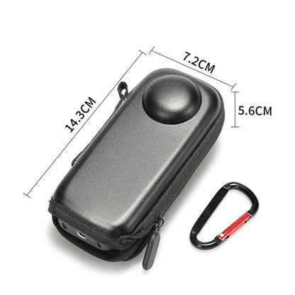 For Insta360 X4 Mini Storage Case PU Bag Sport Camera Protector With Hook(Black) by bashfashion