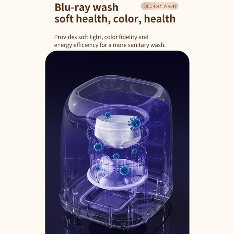 Small Household Portable Underwear Washing Machine, Size: US Plug(Milk Yellow) by bashfashion