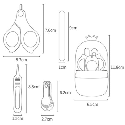 4-In-1 Infant Nails Clippers Newborn Cleaning Care Set(Purple) by bashfashion