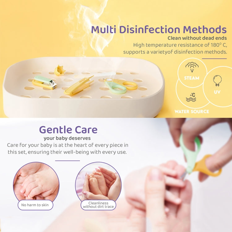 4-In-1 Infant Nails Clippers Newborn Cleaning Care Set(Purple) by bashfashion