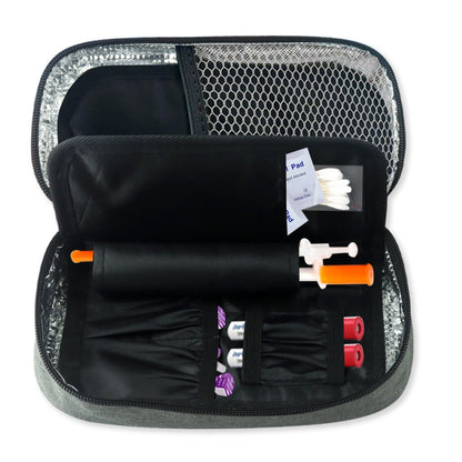 Portable Insulin Cooler Travel Package Insulin Care Bag(Grey) by bashfashion
