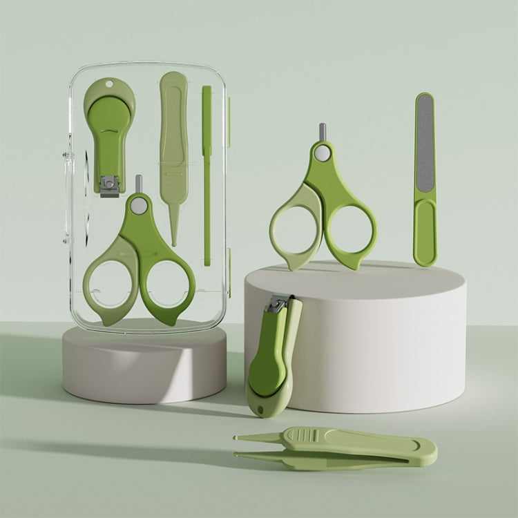 4-in-1 Baby Nail Clipper Set Travel Portable Baby Care Kit(Green) by bashfashion