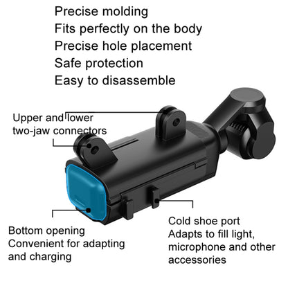 For DJI Osmo Pocket 3 HEPAIL Extended Adapter Protective Bezel Extension Handle Cold Shoe Adapter Bracket by HEPAIL