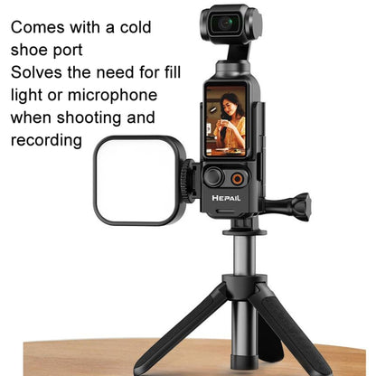 For DJI Osmo Pocket 3 HEPAIL Extended Adapter Protective Bezel Extension Handle Cold Shoe Adapter Bracket by HEPAIL