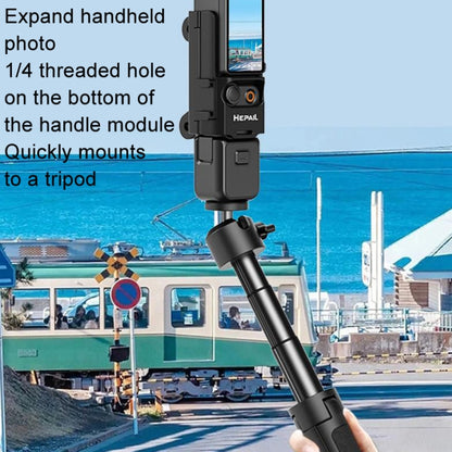 For DJI Osmo Pocket 3 HEPAIL Extended Adapter Protective Bezel Extension Handle Cold Shoe Adapter Bracket by HEPAIL