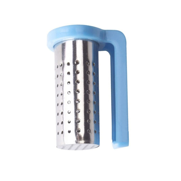 Household Stainless Steel Tea Strainer Simple And Portable Tea Filter(Blue) by bashfashion