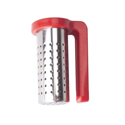 Household Stainless Steel Tea Strainer Simple And Portable Tea Filter(Red) by bashfashion