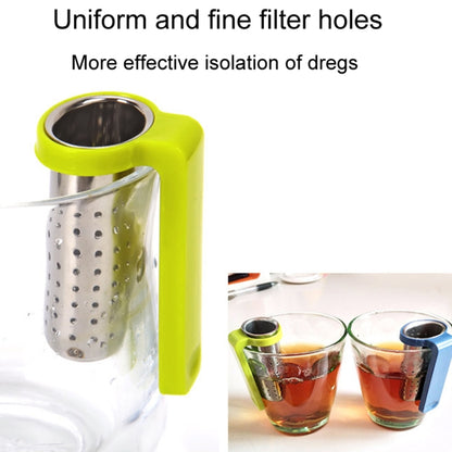 Household Stainless Steel Tea Strainer Simple And Portable Tea Filter(Green) by bashfashion