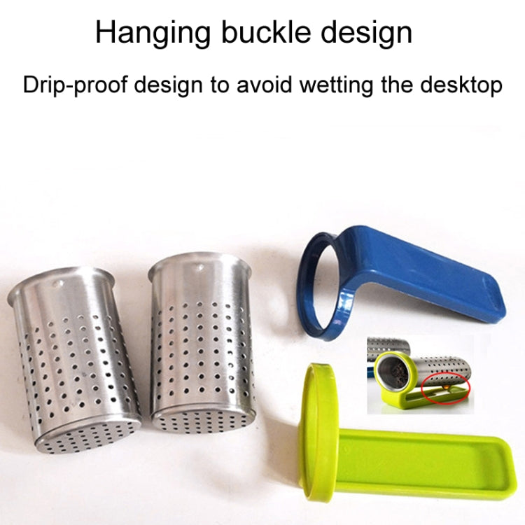 Household Stainless Steel Tea Strainer Simple And Portable Tea Filter(Blue) by bashfashion