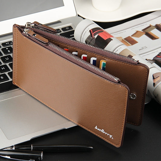Baellerry CA013 Casual Multi-card Slot Long Wallet Multifunctional Ultra-thin Card Holder(Coffee) by Baellerry