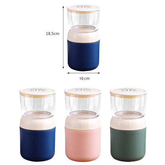 700ML 304 Stainless Steel Large-Capacity Double-Layer Soup Cup Student Yogurt Breakfast Cup(Pink) by bashfashion