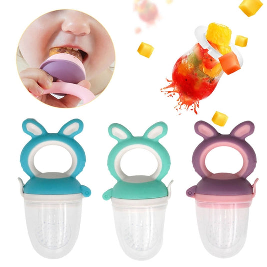 Baby Pacifier Fruit And Vegetable Auxiliary Feeder Baby Bites Feeder Nipples, Color: Medium Blue by bashfashion