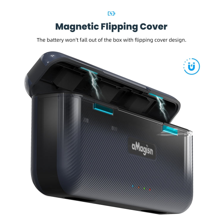 For DJI Action 4 / 3 aMagisn Fast Charge Charging Box Charger Sports Camera Accessories by aMagisn