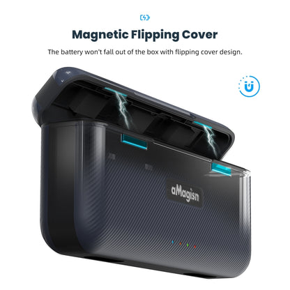 For DJI Action 4 / 3 aMagisn Fast Charge Charging Box Charger Sports Camera Accessories by aMagisn
