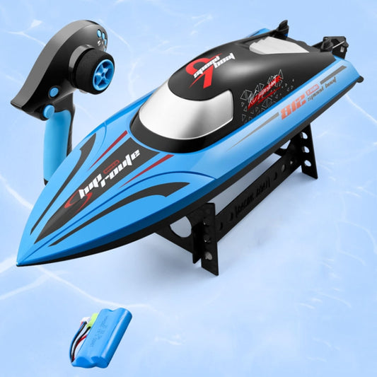812 High-Speed RC Boat Large Horsepower Speedboat Long Endurance Waterproof Boys Water Toy Single Battery(Blue) by bashfashion