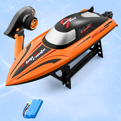 812 High-Speed RC Boat Large Horsepower Speedboat Long Endurance Waterproof Boys Water Toy Single Battery(Orange) by bashfashion