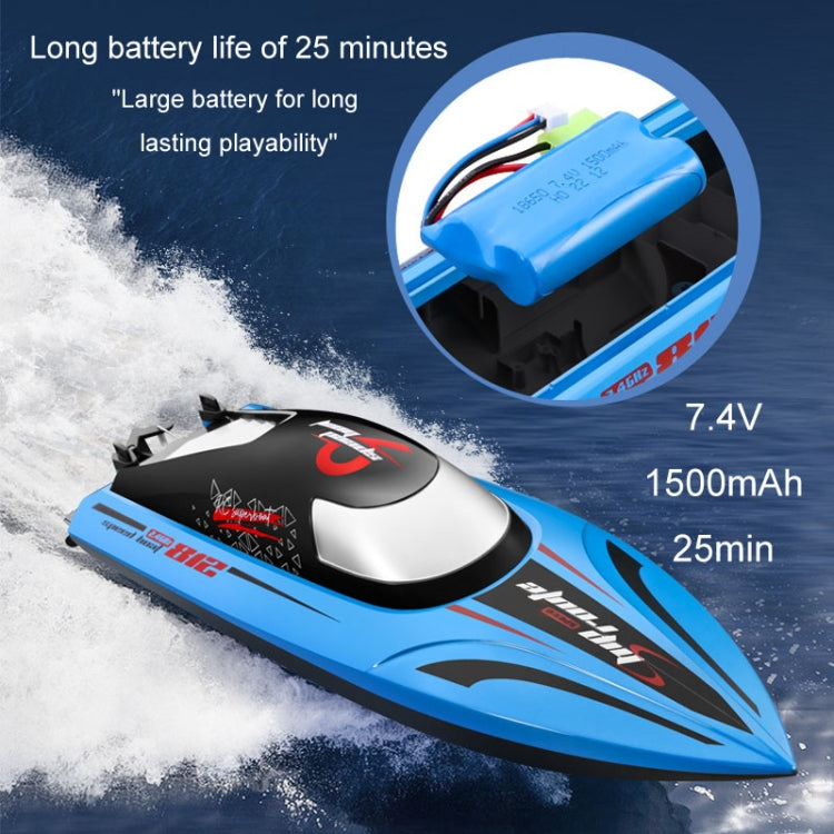 812 High-Speed RC Boat Large Horsepower Speedboat Long Endurance Waterproof Boys Water Toy Dual Batteries(Blue) by bashfashion