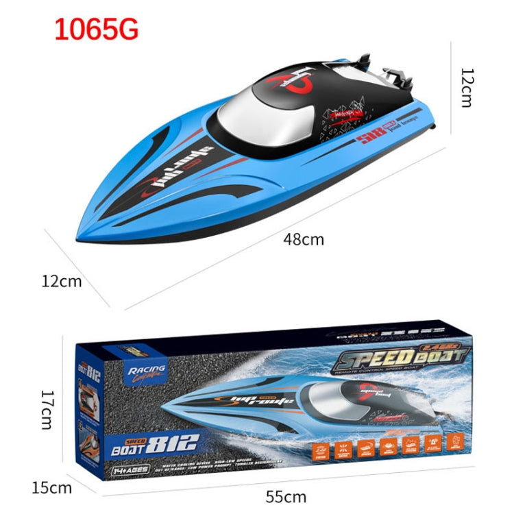 812 High-Speed RC Boat Large Horsepower Speedboat Long Endurance Waterproof Boys Water Toy Dual Batteries(Orange) by bashfashion