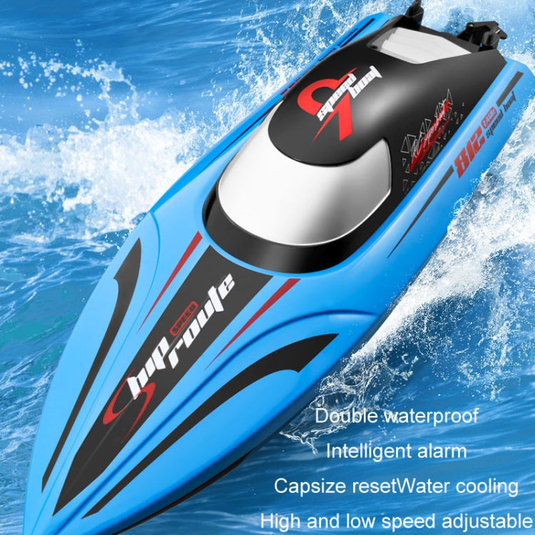 812 High-Speed RC Boat Large Horsepower Speedboat Long Endurance Waterproof Boys Water Toy Dual Batteries(Blue) by bashfashion