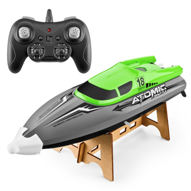 EB02 2.4G Wireless RC Boat Circulating Water-Cooled High-Speed Speedboat Racing Boat Model Toy(Green) by bashfashion