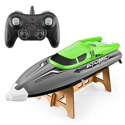 EB02 2.4G Wireless RC Boat Circulating Water-Cooled High-Speed Speedboat Racing Boat Model Toy(Green) by bashfashion