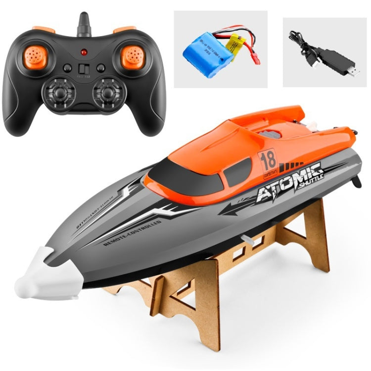EB02 2.4G Wireless RC Boat Circulating Water-Cooled High-Speed Speedboat Racing Boat Model Toy(Orange) by bashfashion