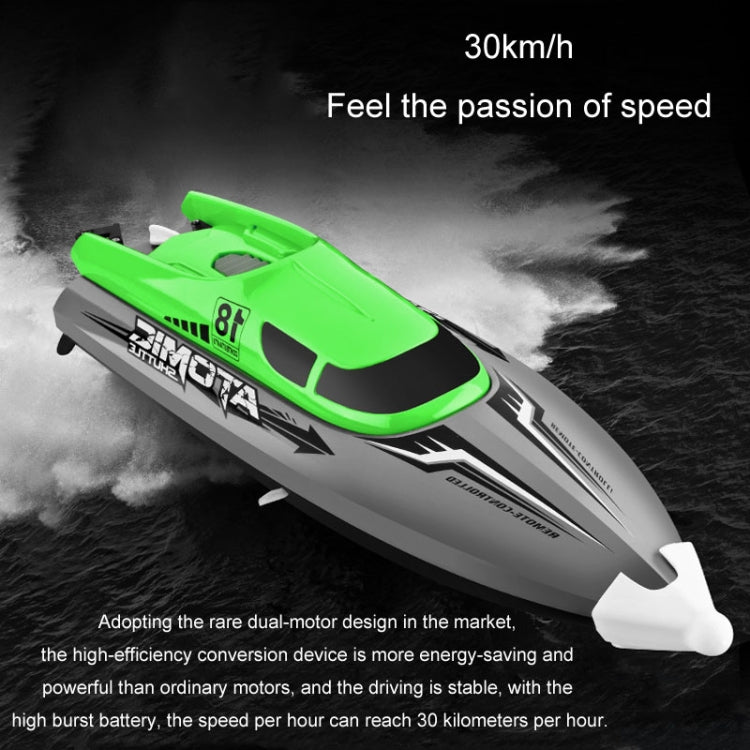EB02 2.4G Wireless RC Boat Circulating Water-Cooled High-Speed Speedboat Racing Boat Model Toy(Orange) by bashfashion