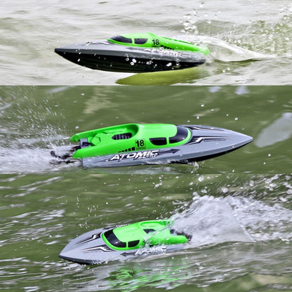 EB02 2.4G Wireless RC Boat Circulating Water-Cooled High-Speed Speedboat Racing Boat Model Toy(Green) by bashfashion