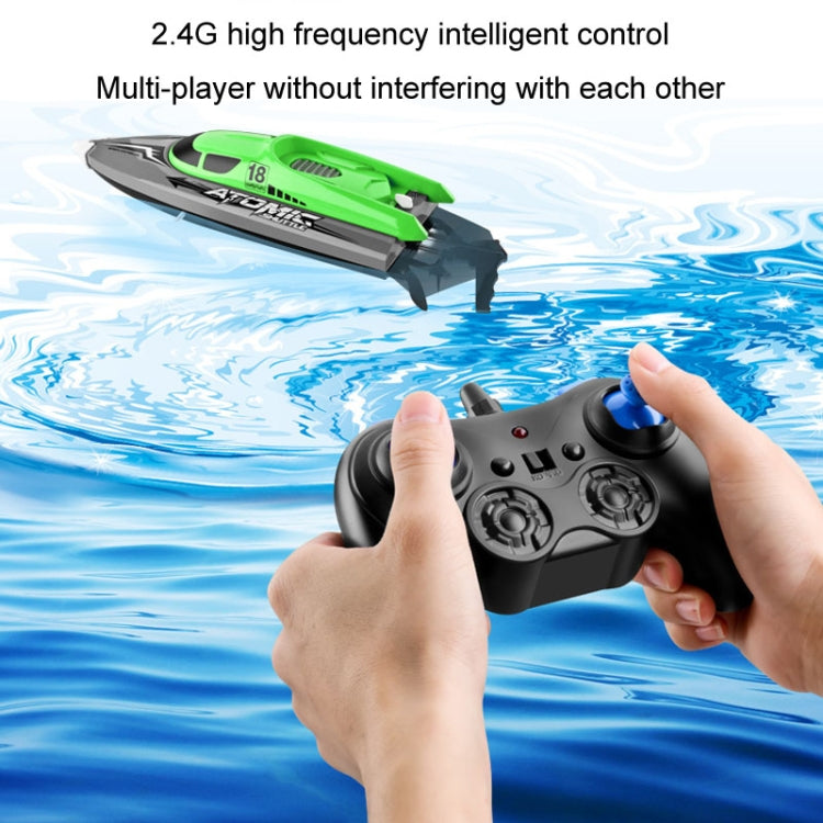 EB02 2.4G Wireless RC Boat Circulating Water-Cooled High-Speed Speedboat Racing Boat Model Toy(Orange) by bashfashion
