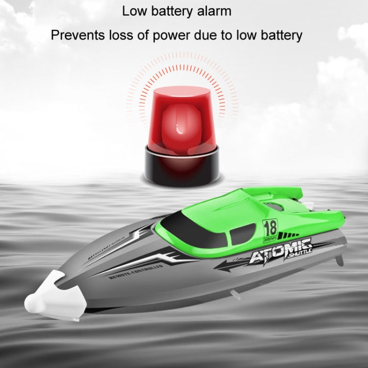 EB02 2.4G Wireless RC Boat Circulating Water-Cooled High-Speed Speedboat Racing Boat Model Toy(Green) by bashfashion