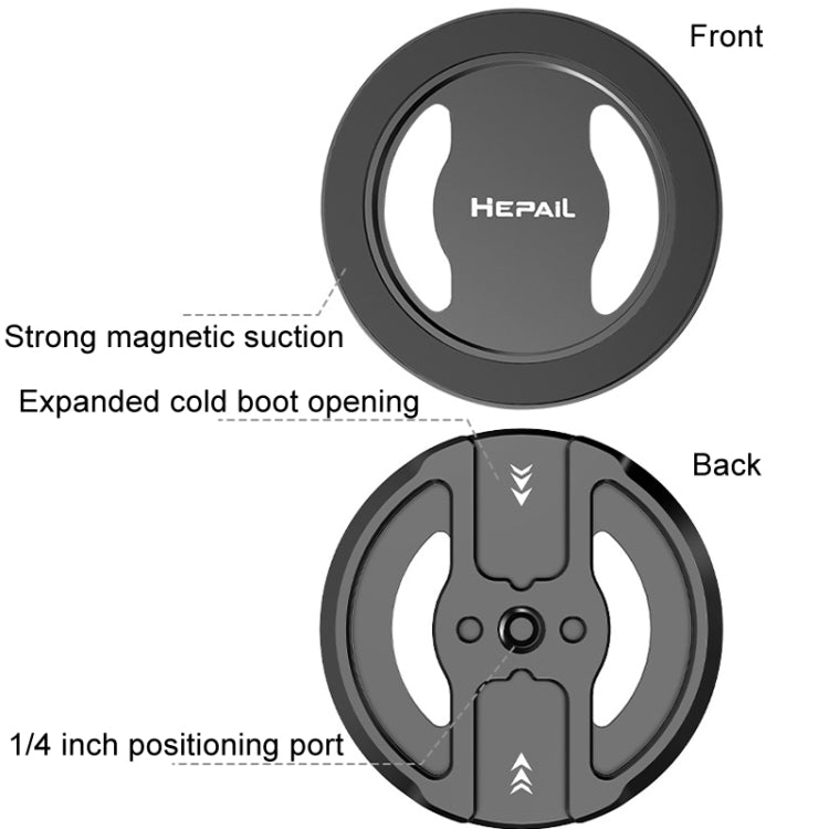 HEPAIL MS06 Magsafe Magnetic Base Mobile Phone Photography Fixed Bracket by HEPAIL
