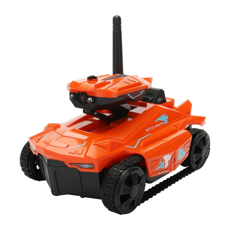 Tank Car Toys 720P HD Camera RC Car With Real-time Surveillance With Remote Controller(Orange) by bashfashion