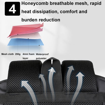 Expandable Business Waterproof Laptop Backpack With USB Port(Black) by bashfashion