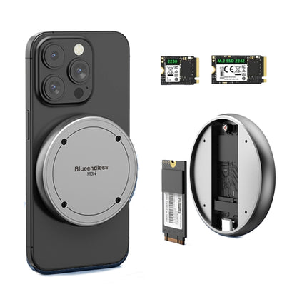 Blueendless M3N Magnetic M.2 2230 / 2242 NVMe SSD Enclosure 10Gbps Type-C USB3.1 SSD Case For Mobile Phone by Blueendless