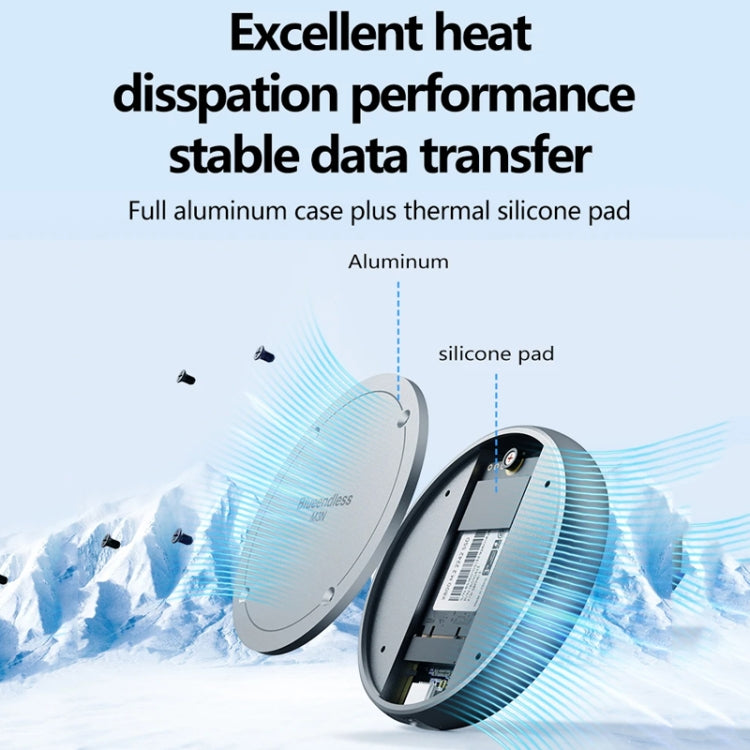 Blueendless M3N Magnetic M.2 2230 / 2242 NVMe SSD Enclosure 10Gbps Type-C USB3.1 SSD Case For Mobile Phone by Blueendless